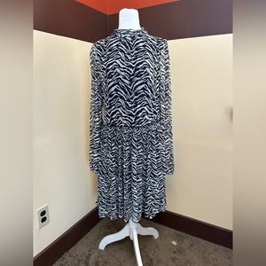 Zara zebra long sleeve dress